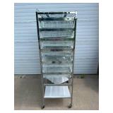 MSRP $5000 Like New Technibilt SmartCell HD High Density Storage System Cart With 18 Slide Out Baskets With Locking Wheels - This Fantastic High Quality Cart has all of its wheels! - Contents In Baske MSRP $5000 Like New Technibilt SmartCell HD High Density Storage System Cart With 18 Slide Out Baskets With Locking Wheels - This Fantastic High Quality Cart has all of its wheels! - Contents In Baske