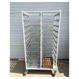 MSRP $3800 Belintra Sterilization Transport Trolley Rack Storage System With Antimicrobia lBACT-O-STOP* Coating! - Like New Condition - 16 Slide Out Wire Shelves Included! 70.5" x 25.75" x 35.25" MSRP $3800 Belintra Sterilization Transport Trolley Rack Storage System With Antimicrobia lBACT-O-STOP* Coating! - Like New Condition - 16 Slide Out Wire Shelves Included! 70.5" x 25.75" x 35.25"