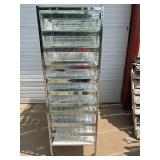 MSRP $5000 Like New Technibilt SmartCell HD High Density Storage System Cart With 25 Slide Out Baskets With Locking Wheels - This Fantastic High Quality Cart has all of its wheels! - Contents In Baske MSRP $5000 Like New Technibilt SmartCell HD High Density Storage System Cart With 25 Slide Out Baskets With Locking Wheels - This Fantastic High Quality Cart has all of its wheels! - Contents In Baske