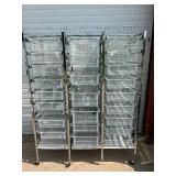 MSRP $5000 Like New Technibilt SmartCell HD High Density Storage System Cart With 25 Slide Out Baskets With Locking Wheels - This Fantastic High Quality Cart has all of its wheels! - Contents In Baske MSRP $5000 Like New Technibilt SmartCell HD High Density Storage System Cart With 25 Slide Out Baskets With Locking Wheels - This Fantastic High Quality Cart has all of its wheels! - Contents In Baske