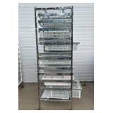 MSRP $3000 Like New Technibilt SmartCell HD High Density Storage System Cart With 18 Slide Out Baskets With Locking Wheels - This Fantastic High-Quality Cart has all of its wheels! - Contents In Baske MSRP $3000 Like New Technibilt SmartCell HD High Density Storage System Cart With 18 Slide Out Baskets With Locking Wheels - This Fantastic High-Quality Cart has all of its wheels! - Contents In Baske