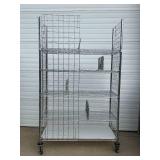 MSRP $1800 Like New High Quality Heavy Duty Technibilt Shelving System TSS 5 Tier Stainless Steel Chrome Finish NSF Wire Storage Cart Truck With Locking Casters & Bumper Guards 80"x48"x24" *Up to  MSRP $1800 Like New High Quality Heavy Duty Technibilt Shelving System TSS 5 Tier Stainless Steel Chrome Finish NSF Wire Storage Cart Truck With Locking Casters & Bumper Guards 80"x48"x24" *Up to