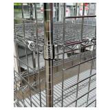 MSRP $1800 Like New High Quality Heavy Duty Technibilt Shelving System TSS 5 Tier Stainless Steel Chrome Finish NSF Wire Storage Cart Truck With Locking Casters & Bumper Guards 80"x48"x24" *Up to  MSRP $1800 Like New High Quality Heavy Duty Technibilt Shelving System TSS 5 Tier Stainless Steel Chrome Finish NSF Wire Storage Cart Truck With Locking Casters & Bumper Guards 80"x48"x24" *Up to