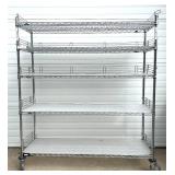 MSRP $2000 Like New High Quality Heavy Duty InterMetro Super Erecta Shelving System 5 Tier Stainless Steel Chrome Finish NSF Wire Storage Cart Truck With Casters & Bumper Guards 80"x72"x24" *Up to MSRP $2000 Like New High Quality Heavy Duty InterMetro Super Erecta Shelving System 5 Tier Stainless Steel Chrome Finish NSF Wire Storage Cart Truck With Casters & Bumper Guards 80"x72"x24" *Up to