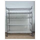 MSRP $2000 Like New High Quality Heavy Duty InterMetro Super Erecta Shelving System 5 Tier Stainless Steel Chrome Finish NSF Wire Storage Cart Truck With Casters & Bumper Guards 80"x72"x24" *Up to MSRP $2000 Like New High Quality Heavy Duty InterMetro Super Erecta Shelving System 5 Tier Stainless Steel Chrome Finish NSF Wire Storage Cart Truck With Casters & Bumper Guards 80"x72"x24" *Up to