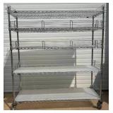 MSRP $2000 Like New High Quality Heavy Duty InterMetro Super Erecta Shelving System 5 Tier Stainless Steel Chrome Finish NSF Wire Storage Cart Truck With Casters & Bumper Guards 80"x72"x24" *Up to MSRP $2000 Like New High Quality Heavy Duty InterMetro Super Erecta Shelving System 5 Tier Stainless Steel Chrome Finish NSF Wire Storage Cart Truck With Casters & Bumper Guards 80"x72"x24" *Up to