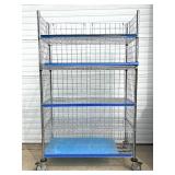 MSRP $1800 Like New High Quality Heavy Duty Technibilt Shelving System TSS 5 Tier Stainless Steel Chrome Finish NSF Wire Storage Cart Truck With Locking Casters & Bumper Guards 80"x48"x24" *Up to  MSRP $1800 Like New High Quality Heavy Duty Technibilt Shelving System TSS 5 Tier Stainless Steel Chrome Finish NSF Wire Storage Cart Truck With Locking Casters & Bumper Guards 80"x48"x24" *Up to