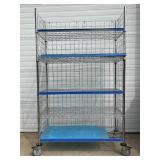 MSRP $1800 Like New High Quality Heavy Duty Technibilt Shelving System TSS 5 Tier Stainless Steel Chrome Finish NSF Wire Storage Cart Truck With Locking Casters & Bumper Guards 80"x48"x24" *Up to  MSRP $1800 Like New High Quality Heavy Duty Technibilt Shelving System TSS 5 Tier Stainless Steel Chrome Finish NSF Wire Storage Cart Truck With Locking Casters & Bumper Guards 80"x48"x24" *Up to