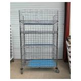 MSRP $1800 Like New High Quality Heavy Duty Technibilt Shelving System TSS 5 Tier Stainless Steel Chrome Finish NSF Wire Storage Cart Truck With Locking Casters & Bumper Guards 80"x48"x24" *Up to  MSRP $1800 Like New High Quality Heavy Duty Technibilt Shelving System TSS 5 Tier Stainless Steel Chrome Finish NSF Wire Storage Cart Truck With Locking Casters & Bumper Guards 80"x48"x24" *Up to