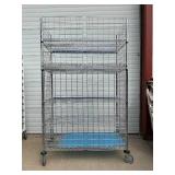 MSRP $1800 Like New High Quality Heavy Duty Technibilt Shelving System TSS 5 Tier Stainless Steel Chrome Finish NSF Wire Storage Cart Truck With Locking Casters & Bumper Guards 80"x48"x24" *Up to  MSRP $1800 Like New High Quality Heavy Duty Technibilt Shelving System TSS 5 Tier Stainless Steel Chrome Finish NSF Wire Storage Cart Truck With Locking Casters & Bumper Guards 80"x48"x24" *Up to