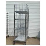 MSRP $1800 Like New High Quality Heavy Duty Technibilt Shelving System TSS 4 Tier Stainless Steel Chrome Finish NSF Wire Storage Cart Truck With Locking Casters & Bumper Guards 80"x48"x24" *Up to  MSRP $1800 Like New High Quality Heavy Duty Technibilt Shelving System TSS 4 Tier Stainless Steel Chrome Finish NSF Wire Storage Cart Truck With Locking Casters & Bumper Guards 80"x48"x24" *Up to