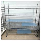 MSRP $2400 Like New High Quality Heavy Duty Cari-All Healthcare Shelving System 6 Tier Stainless Steel Chrome Finish NSF Wire Storage Cart Truck With Locking Casters *Up to 850 lbs per shelf MSRP $2400 Like New High Quality Heavy Duty Cari-All Healthcare Shelving System 6 Tier Stainless Steel Chrome Finish NSF Wire Storage Cart Truck With Locking Casters *Up to 850 lbs per shelf