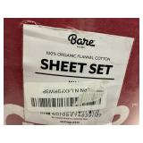 Bare 100% Organic Flannel Cotton King Sheet Set Bare 100% Organic Flannel Cotton King Sheet Set