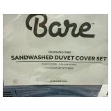 Bare Over Sized King Sandwashed Duvet Cover Set Bare Over Sized King Sandwashed Duvet Cover Set
