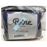 Bare Cotton Blanket Full/Queen-Blue Bare Cotton Blanket Full/Queen-Blue