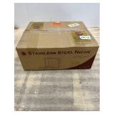 14 in. x 12 in. x 4 in. Stainless Steel Bathroom Shower Wall Niche in Brushed Stainless Steel 14 in. x 12 in. x 4 in. Stainless Steel Bathroom Shower Wall Niche in Brushed Stainless Steel