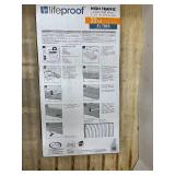 (1 box. 19 sqft) Lifeproof Mountain Brook Marble 22 MIL x 18.5 in. W x 37 in. L Click Lock Waterproof Vinyl Tile Flooring (1 box. 19 sqft) Lifeproof Mountain Brook Marble 22 MIL x 18.5 in. W x 37 in. L Click Lock Waterproof Vinyl Tile Flooring