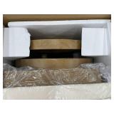 (Broken, See Pictures & Description) Nathan James Bailey 24 in. Upholstered Boucle Rattan and Wood Counter Height Bar Stool w/ Woven Back, Cream Boucle/Brown, Set of 2 (Broken, See Pictures & Description) Nathan James Bailey 24 in. Upholstered Boucle Rattan and Wood Counter Height Bar Stool w/ Woven Back, Cream Boucle/Brown, Set of 2