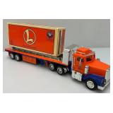 Vintage Lionel Flatbed Toy Truck With Three Dome Tanker Car TMT-18410 In Original Box (Box Has Damage)