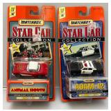 Vintage Matchbox STAR CAR Collection Miniature Die Cast Cars Including Adam-12, Animal House, Jaws And Magnum P.I. (NIB)