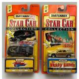 Vintage Matchbox STAR CAR Collection Miniature Die Cast Cars Including Brady Bunch, Miami Vice, Mission Impossible & Smokey & The Bandit (NIB)