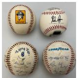 Misc. Baseball Collectible Items Including Signed Baseballs With Nolan Ryan, Mini Bats And More