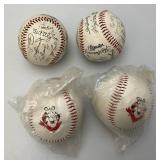 Misc. Baseball Collectible Items Including Signed Baseballs With Nolan Ryan, Mini Bats And More