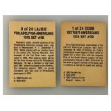 1993 Bordon Miniature Cracker Jack Ball Players Baseball Cards Including COBB, EVERS, LAJOIE, MATHEWSON, And PLANK