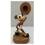 Vintage DISNEY Mickey Mouse Markrita Nifty Hidden Door Pin Box Figurine 10 3/4" With Pin