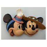 Vintage DISNEY Mickey Mouse Markrita Nifty Hidden Door Pin Box Figurine 10 3/4" With Pin