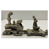 Vintage Disney Miniature Pewter Train Set