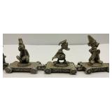 Vintage Disney Miniature Pewter Train Set