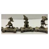 Vintage Disney Miniature Pewter Train Set