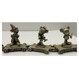 Vintage Disney Miniature Pewter Train Set