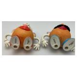 Vintage 1999 DISNEY Miniature Mr. And Mrs. Potato Head Porcelain Figurines 3 3/4"