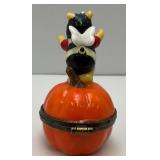 Vintage Disney Honey Bee Winnie The Pooh Boo! Hinged Trinket Box 3"