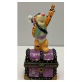 Very RARE Est. $90.00 - $200.00  Disney Winnie The Pooh (Tiger) The Pirate Hinged Trinket Box 4"