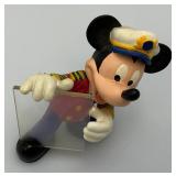 Vintage Collectible Disney Mickey Mouse Safari Explorer Porcelain 5" Figurine & Cruise Lines Mickey 4 1/2" Photo Holder (Leg Repaired) Unnoticeable With Picture In Place