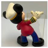 Vintage Collectible Disney Mickey Mouse Safari Explorer Porcelain 5" Figurine & Cruise Lines Mickey 4 1/2" Photo Holder (Leg Repaired) Unnoticeable With Picture In Place