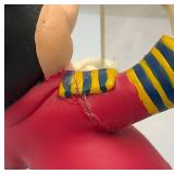 Vintage Collectible Disney Mickey Mouse Safari Explorer Porcelain 5" Figurine & Cruise Lines Mickey 4 1/2" Photo Holder (Leg Repaired) Unnoticeable With Picture In Place