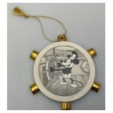 WDCC Walt Disney Classic Collection Mickey Mouse "Steamboat Willie" Ornament With COA In Original Box