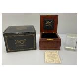 Est. $150.00 - $300.00 Limited Edition 1/4500 Walt Mickey Mouse Millenium Crystal Cube Disney World 2000 Laser Cut In Wooden Display Box With COA