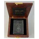 Est. $150.00 - $300.00 Limited Edition 1/4500 Walt Mickey Mouse Millenium Crystal Cube Disney World 2000 Laser Cut In Wooden Display Box With COA