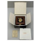 Est. $150.00 - $300.00 Limited Edition 1/4500 Walt Mickey Mouse Millenium Crystal Cube Disney World 2000 Laser Cut In Wooden Display Box With COA