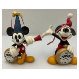 1999 Limited Edition 3637/5000 "A Christmas To Remember" Mickey & Minnie Porcelain Ornament By Patrick Simmons With COA In Original Box