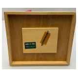 Vintage Oriental geisha Doll 17" With Glass And Wood Display Case (Has One Broken Glass Panel)