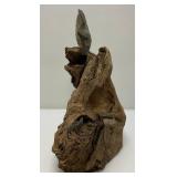 Vintage Hand Carved Wooden Sunfish And Minnows On Driftwood