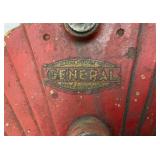 Antique Art Deco General Brand Hand Crank Bench Grinder