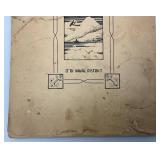 SUPER RARE Est. $80.00 - $150.00 Wartime 1945 17 TH Naval District Pin-Up Cartoon Calendar (SUPER COOL)