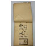 SUPER RARE Est. $80.00 - $150.00 Wartime 1945 17 TH Naval District Pin-Up Cartoon Calendar (SUPER COOL)